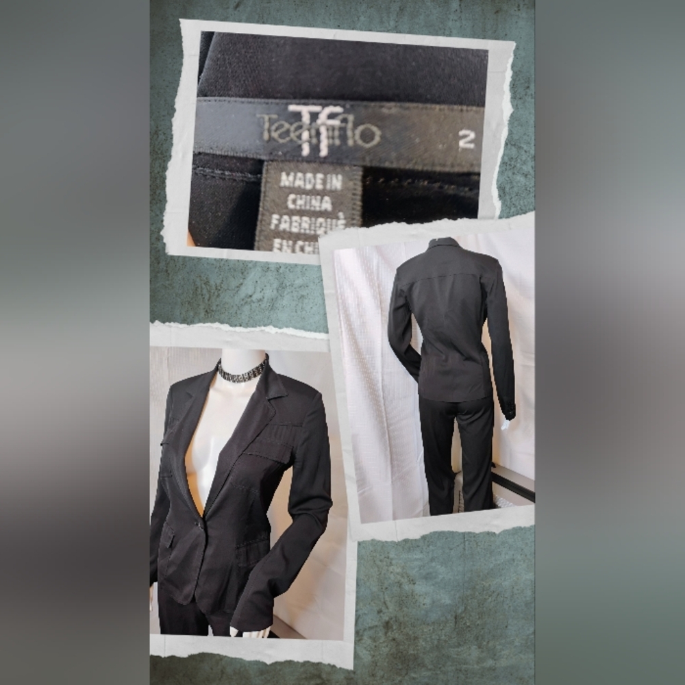 Teen Flo 90s vintage Black suit Teenflo